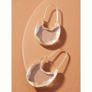 Rounded crescent hoop earrings